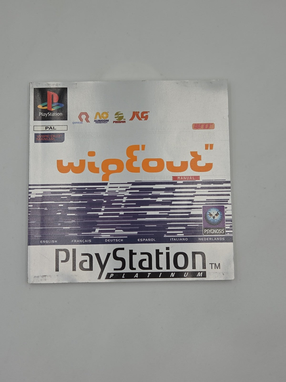 PS1 Playstation 1 Spiel wipEout mit OVP und Anleitung Multilingual