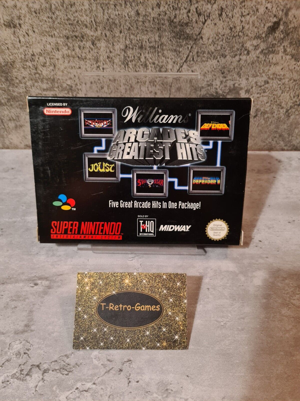 SNES Super Nintendo Williams Arcades Greatest Hits mit OVP und Anleitung EUR - T-Retro-Games 