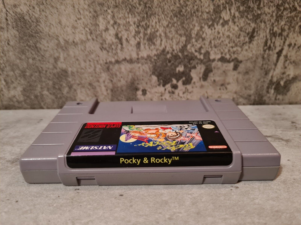SNES Super Nintendo Pocky & Rocky NTSC USA Modul - T-Retro-Games 