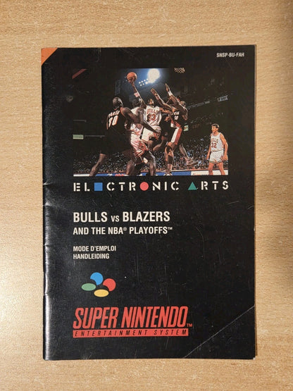 SNES Super Nintendo Bulls vs Blazers Spielanleitung Instruction Booklet FAH