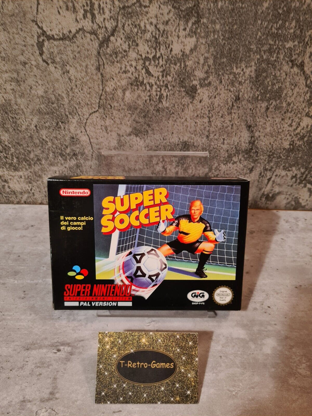 SNES Super Nintendo Super Soccer New Old Stock Neu unbenutzt ITA - T-Retro-Games 