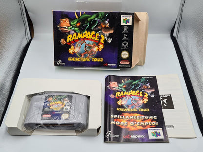N64 Nintendo 64 Rampage 2 Universal Tour mit OVP und Anleitung EUR - T-Retro-Games 