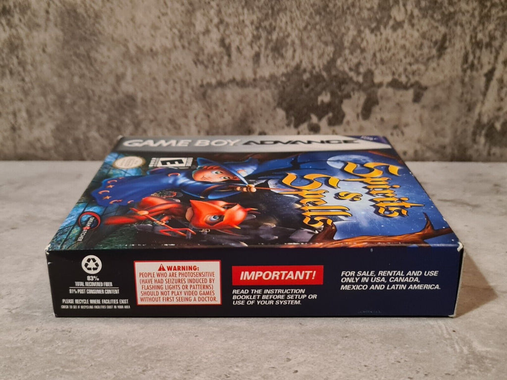 Nintendo Game Boy Advance Spirits & Spells mit OVP und Anleitung USA - T-Retro-Games 