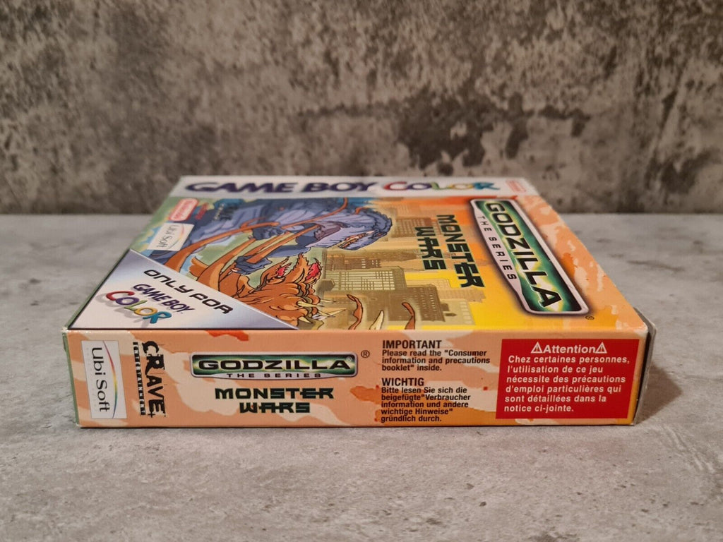 Game Boy Color Godzilla The Series Monster Wars mit OVP und Anleitung EUR - T-Retro-Games 