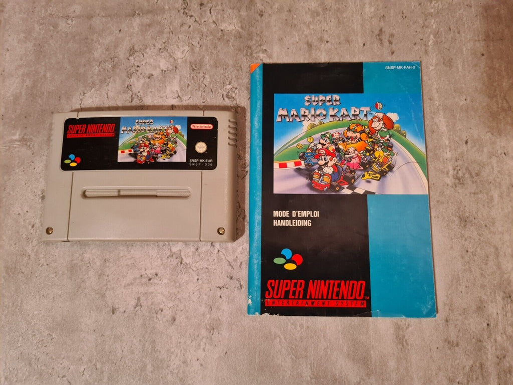 SNES Super Nintendo Super Mario Kart mit OVP und Anleitung FAH Classic - T-Retro-Games 