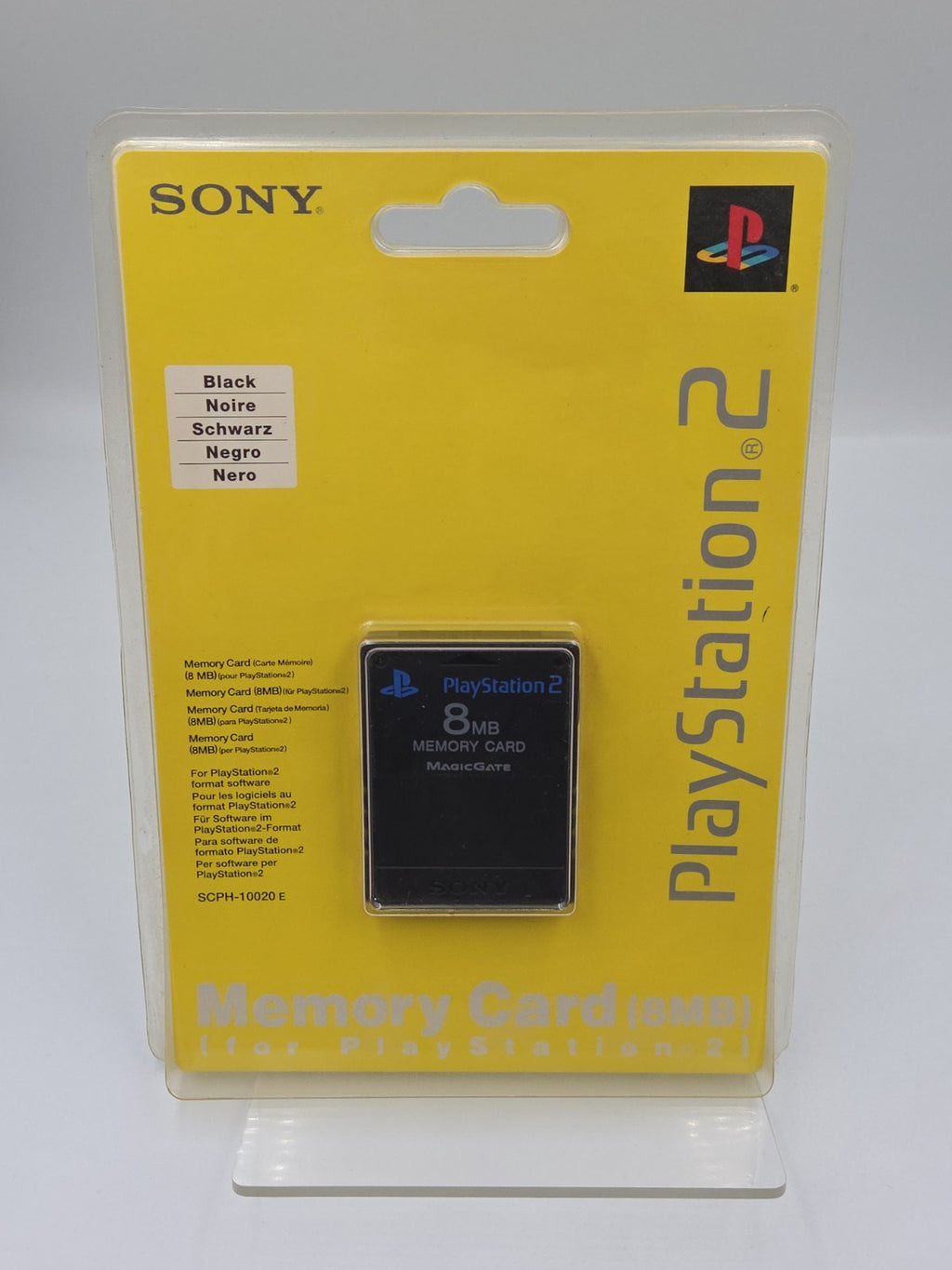 PS2 Sony Playstation 2 Memory Card Sealed Neu New Black Schwarz SCPH-10020 E