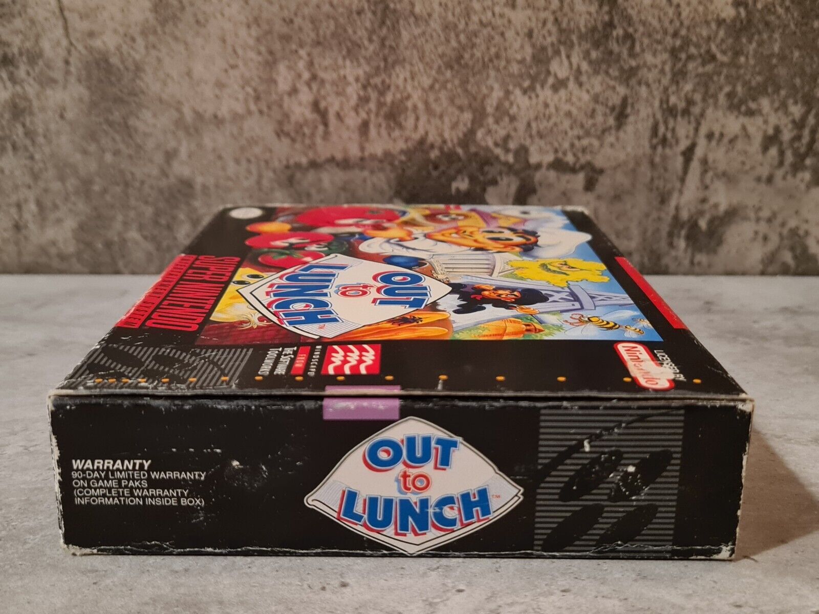 SNES Super Nintendo Out to Lunch mit OVP und Anleitung NTSC-USA - T-Retro-Games 