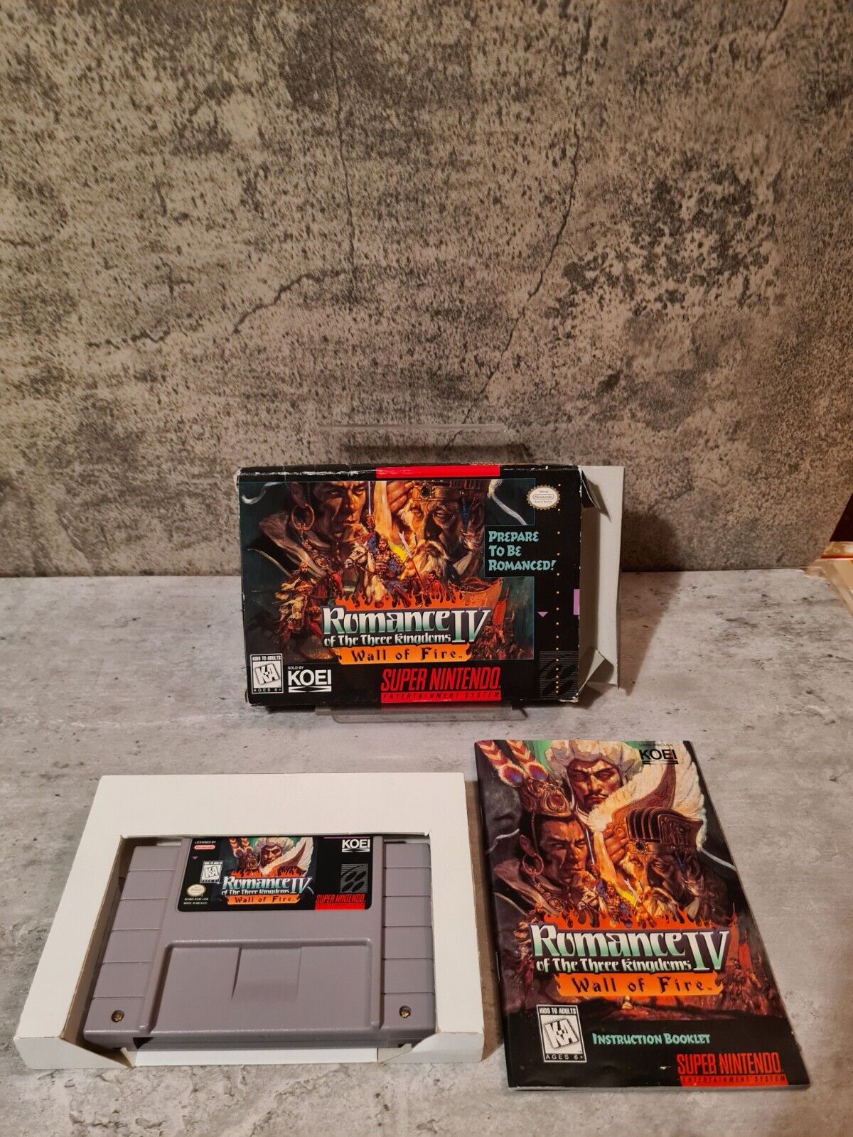 SNES Romance of the Three Kingdoms IV: Wall of Fire + OVP und Anleitung NTSC USA - T-Retro-Games 