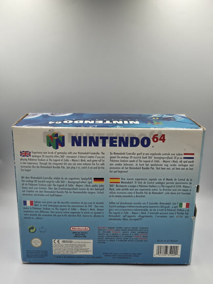 N64 Nintendo 64 Controller Clear Blue Joystick OVP EUR