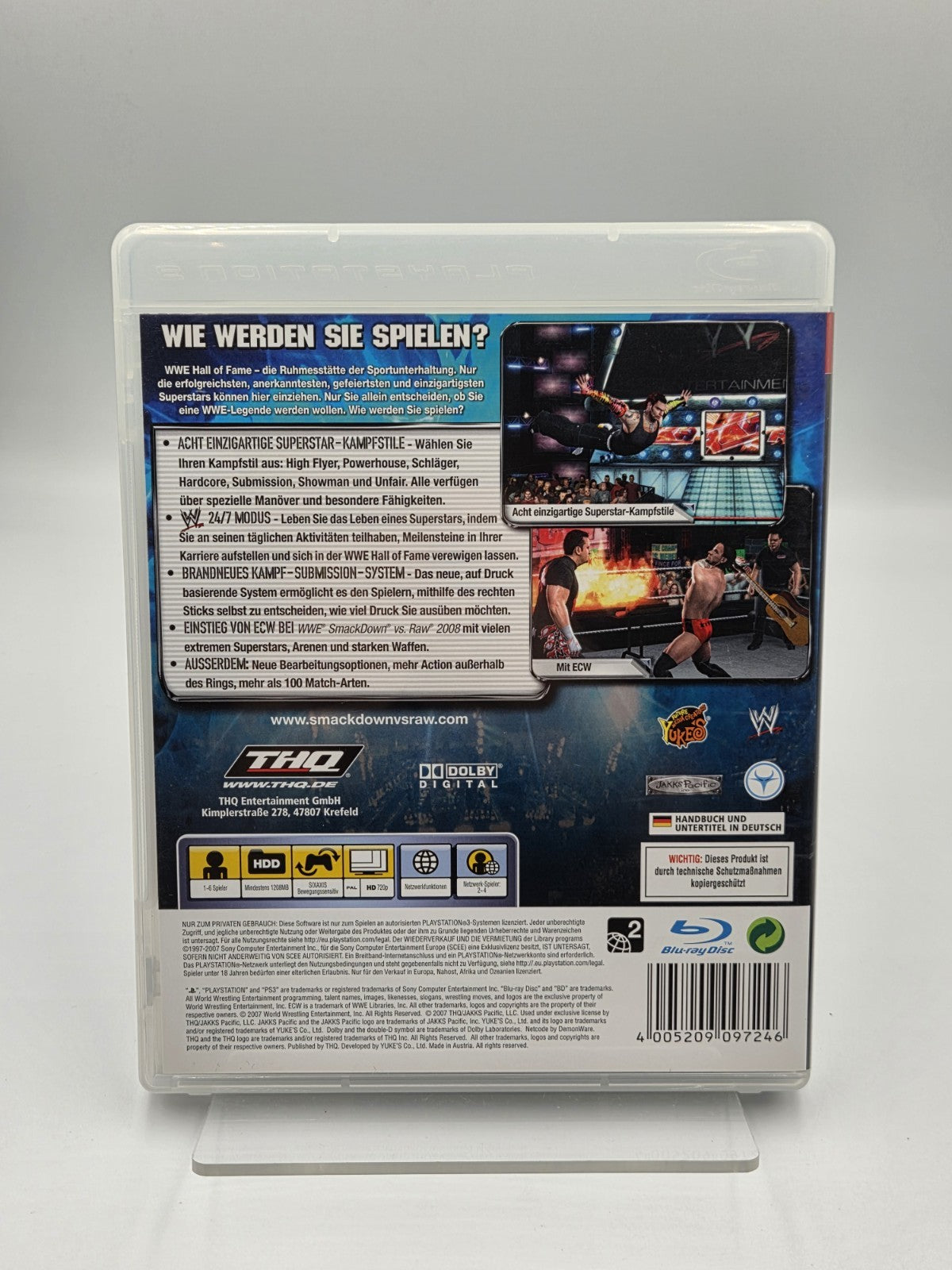 PS3 Playstation 3 WWF Smackdown vs Raw 2008 mit OVP und Anleitung Deutsch