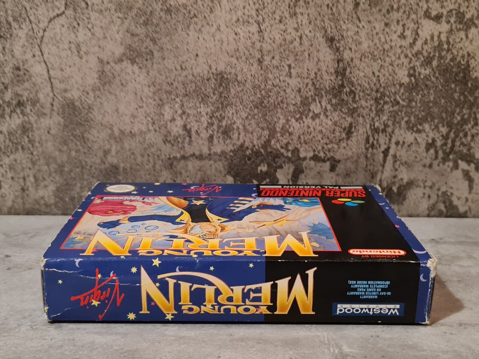SNES Super Nintendo Young Merlin mit OVP und Anleitung NOE/UKV - T-Retro-Games 