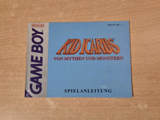 Nintendo Game Boy Classic Kid Icarus Spielanleitung Instruction Booklet NOE