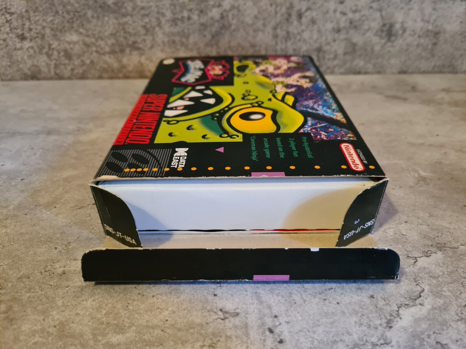 SNES Super Nintendo Joe & Mac mit OVP und Anleitung NTSC USA - T-Retro-Games 