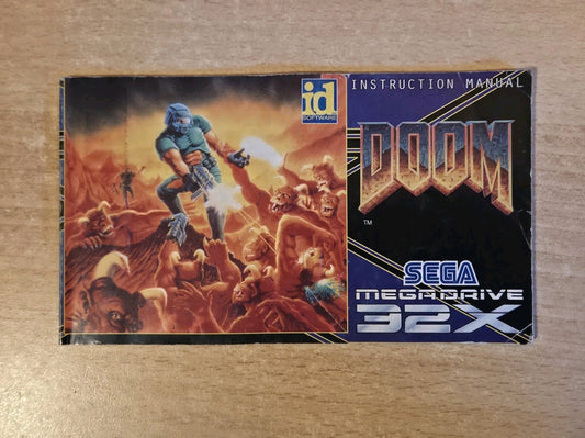 Sega Mega Drive 32X Doom Instruction Booklet Spielanleitung