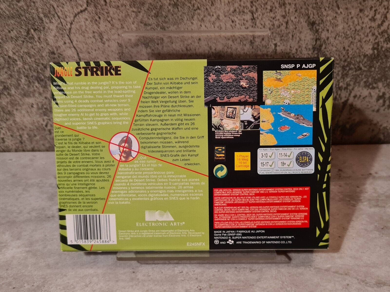 Super Nintendo Jungle Strike The Sequel To Desert Strike + OVP und Anleitung EUR - T-Retro-Games 