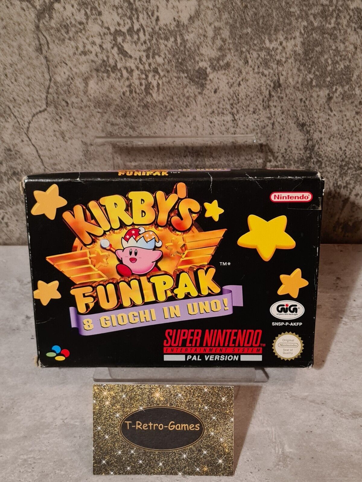 SNES Super Nintendo Kirby's Fun Pak mit OVP und Anleitung ITA - T-Retro-Games 