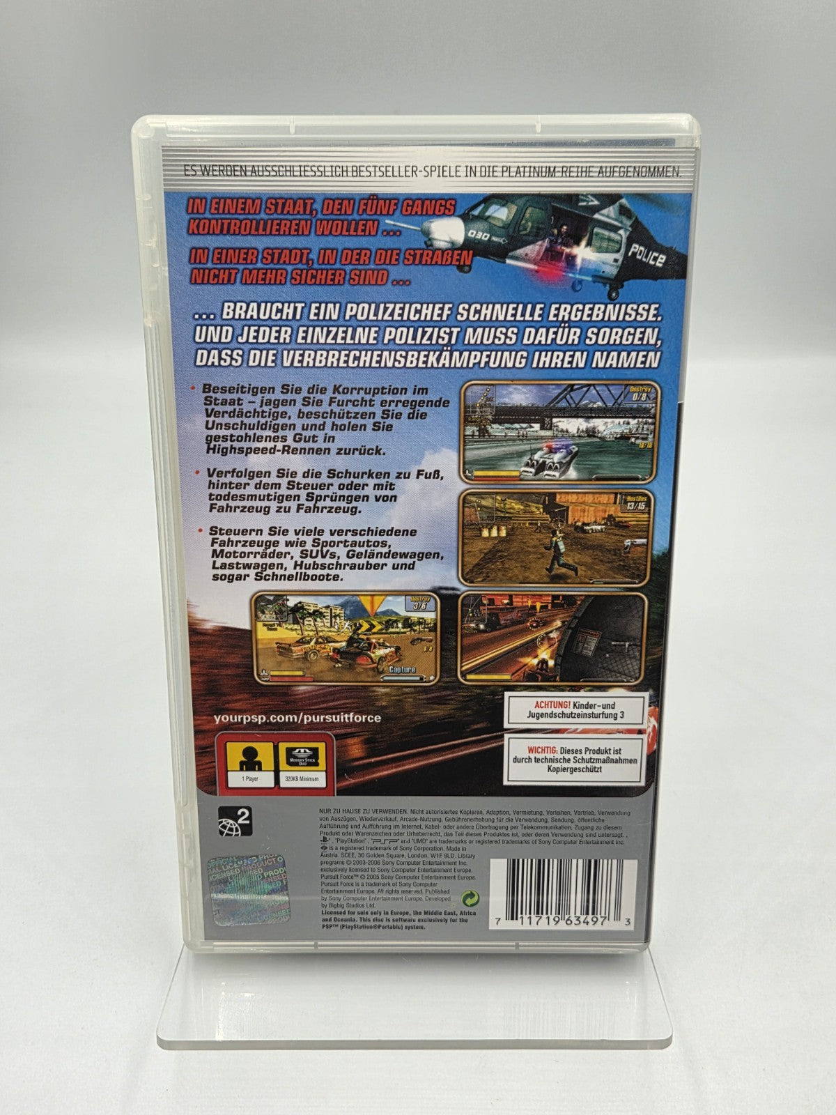 Sony PSP Spiel Pursuit Force mit OVP und Anleitung Deutsch