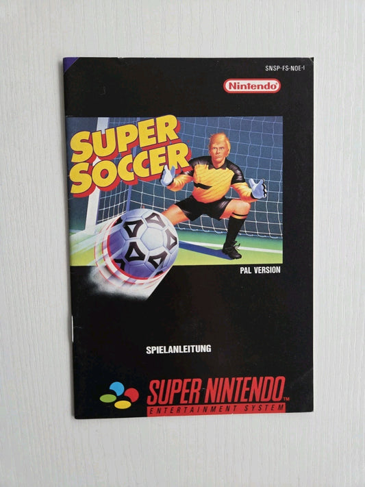 SNES Super Nintendo Super Soccer Spielanleitung Instruction Booklet NOE