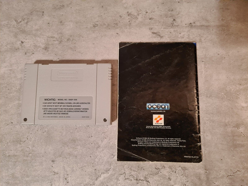 SNES Super Nintendo Theme Park World mit OVP und Anleitung NOE - T-Retro-Games 