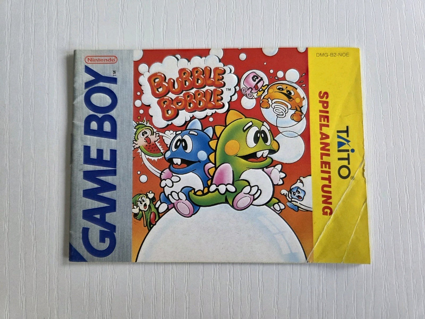 Nintendo Game Boy Classic Bubble Bobble Spielanleitung Instruction Booklet NOE