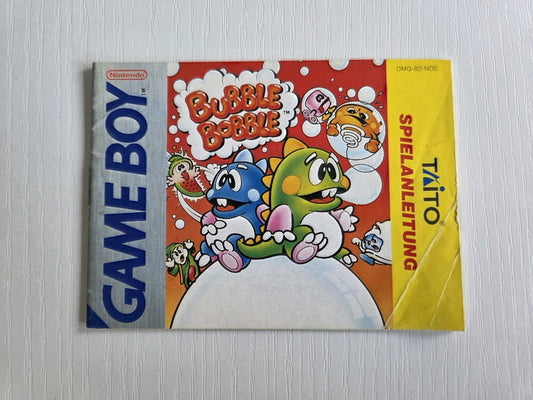 Nintendo Game Boy Classic Bubble Bobble Spielanleitung Instruction Booklet NOE