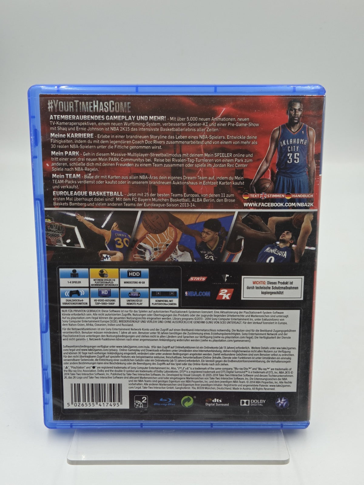 PS4 Playstation 4 Spiel NBA 2K15 mit OVP Deutsch