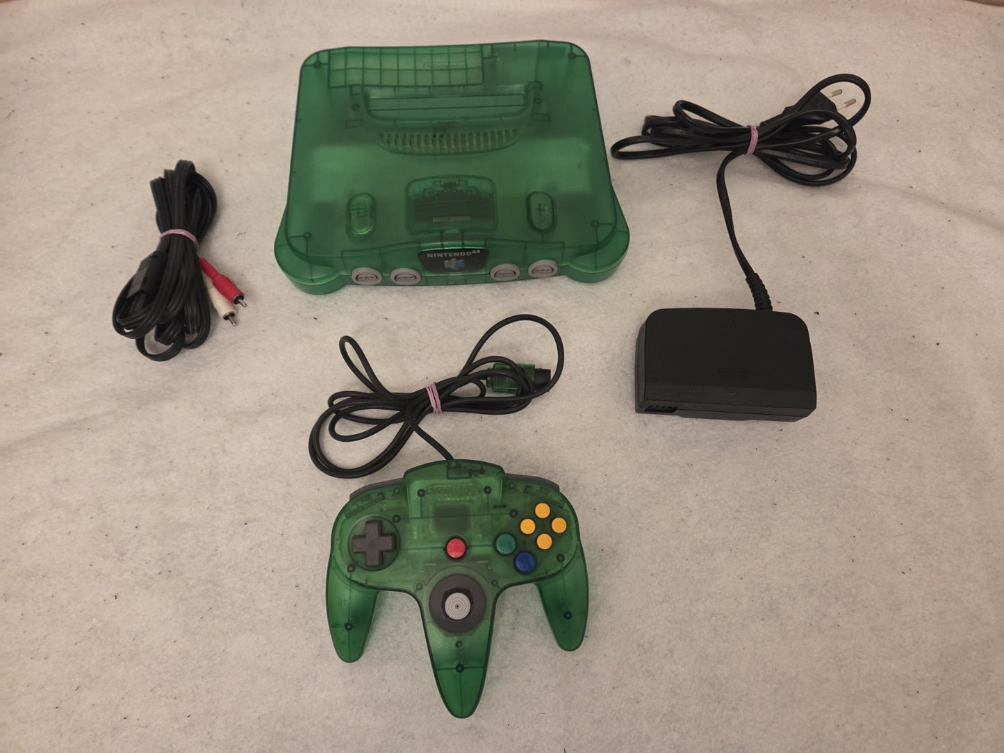 Nintendo 64 N64 Konsole Clear Green  Jungle Green  + Controller + Kabel USA