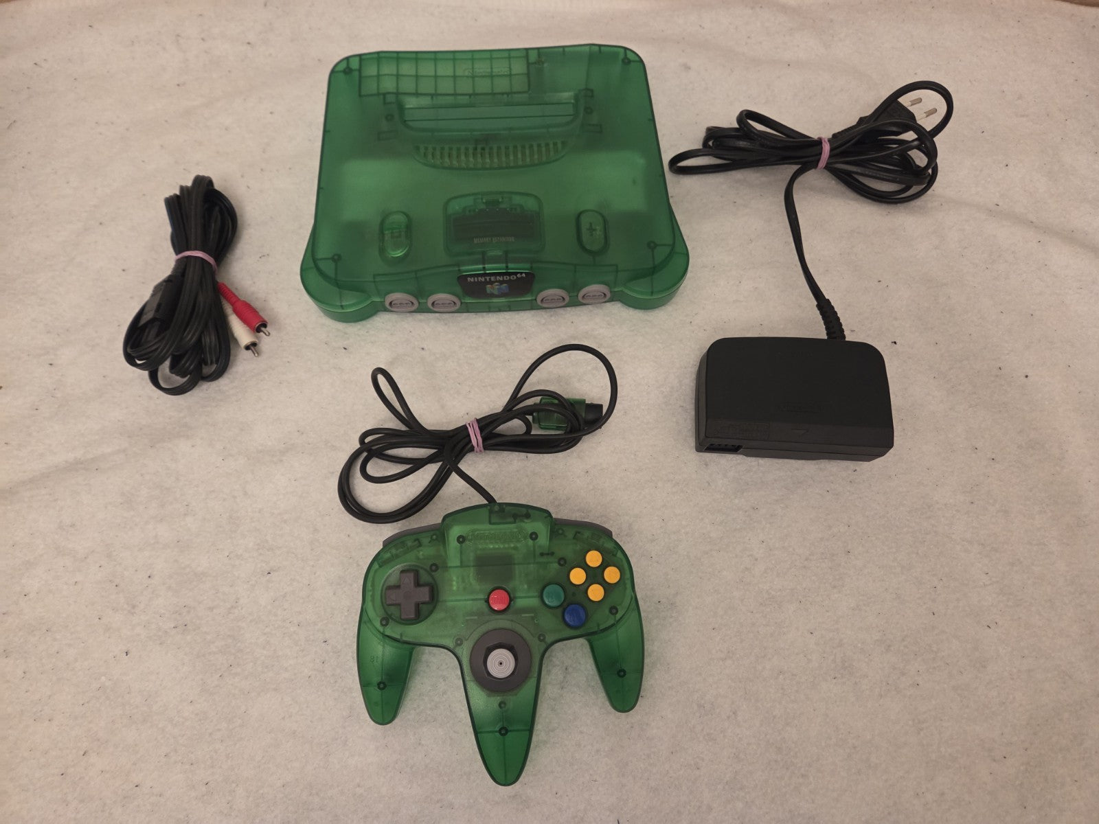 Nintendo 64 N64 Konsole Clear Green  Jungle Green  + Controller + Kabel USA