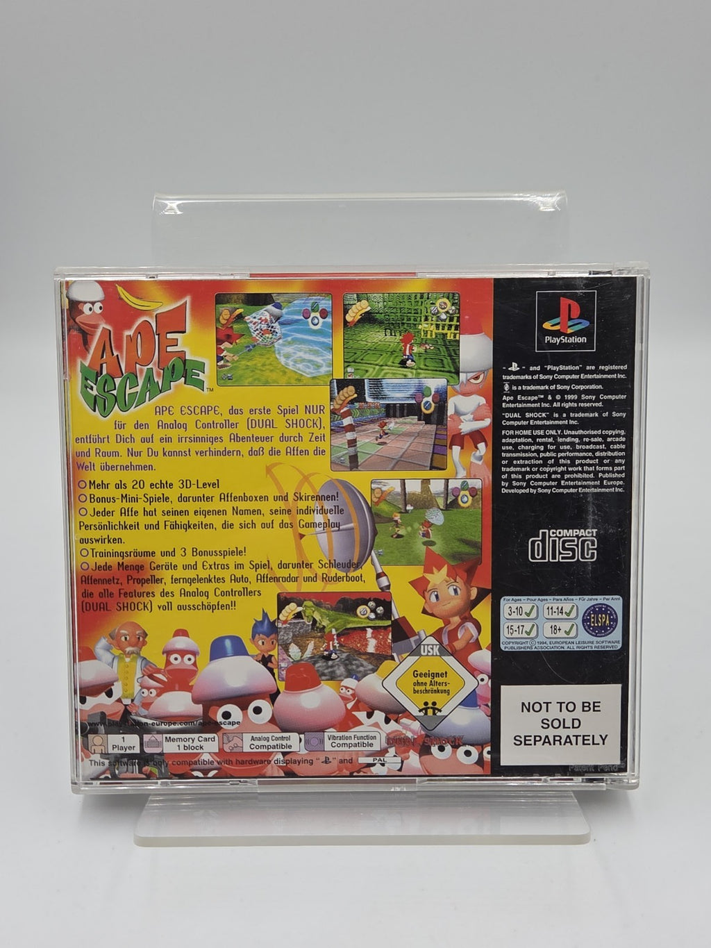 PS1 Playstation 1 Spiel Ape Escape mit OVP und Anleitung Deutsch