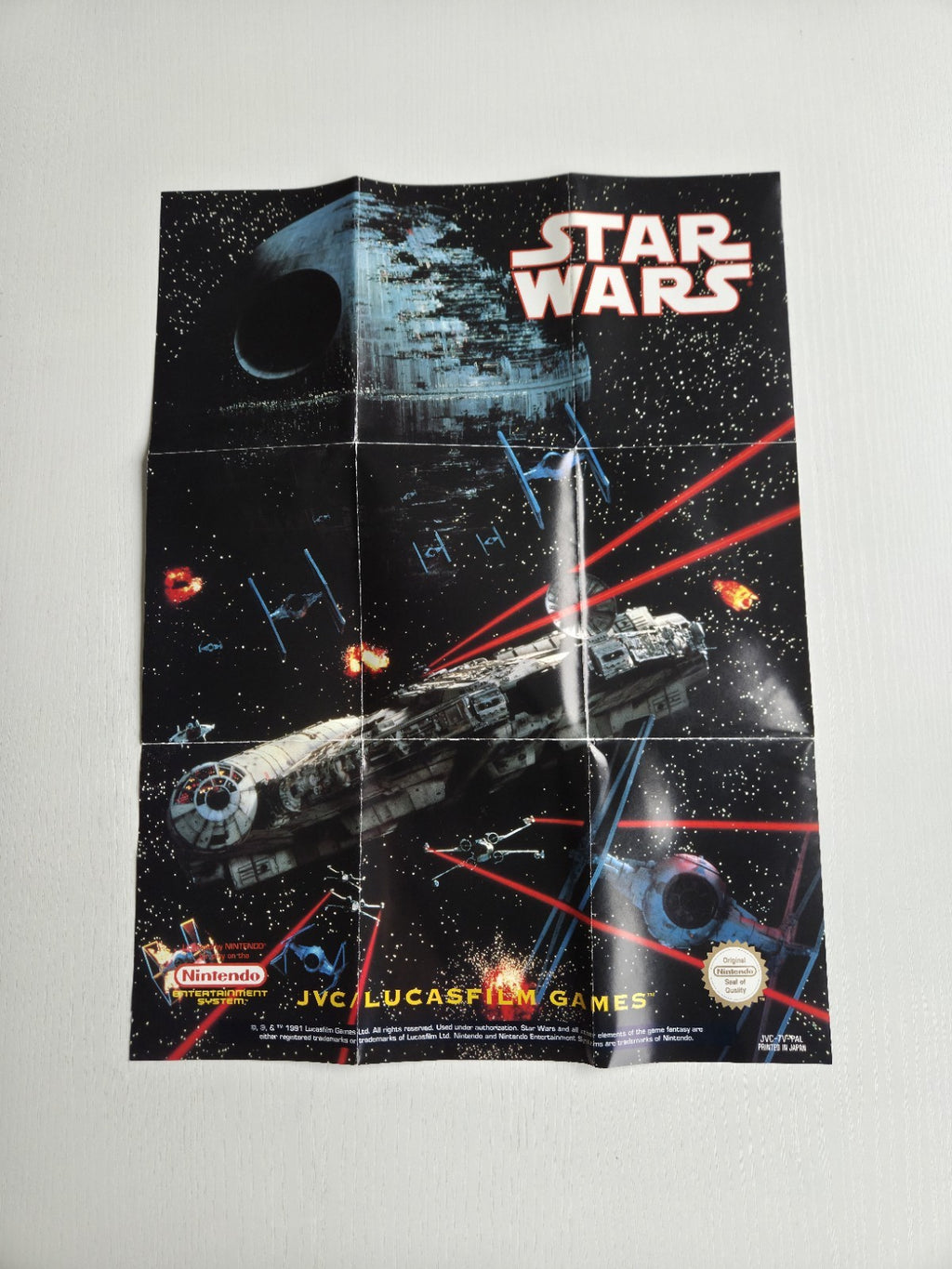 SNES Super Nintendo Star Wars Poster Reklame Flyer Insert JVC Lucasfilm Games