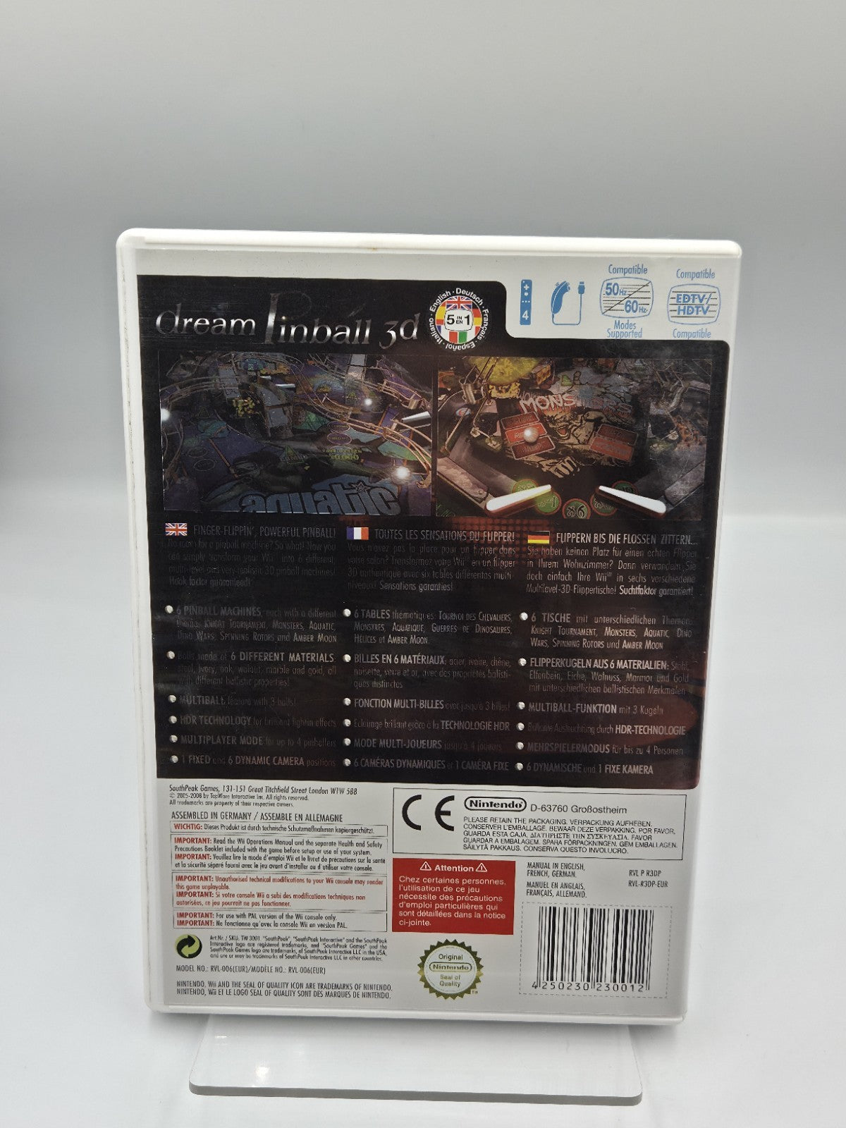 Nintendo Wii Spiel Dream Pinball 3d mit OVP und Anleitung Multilingual
