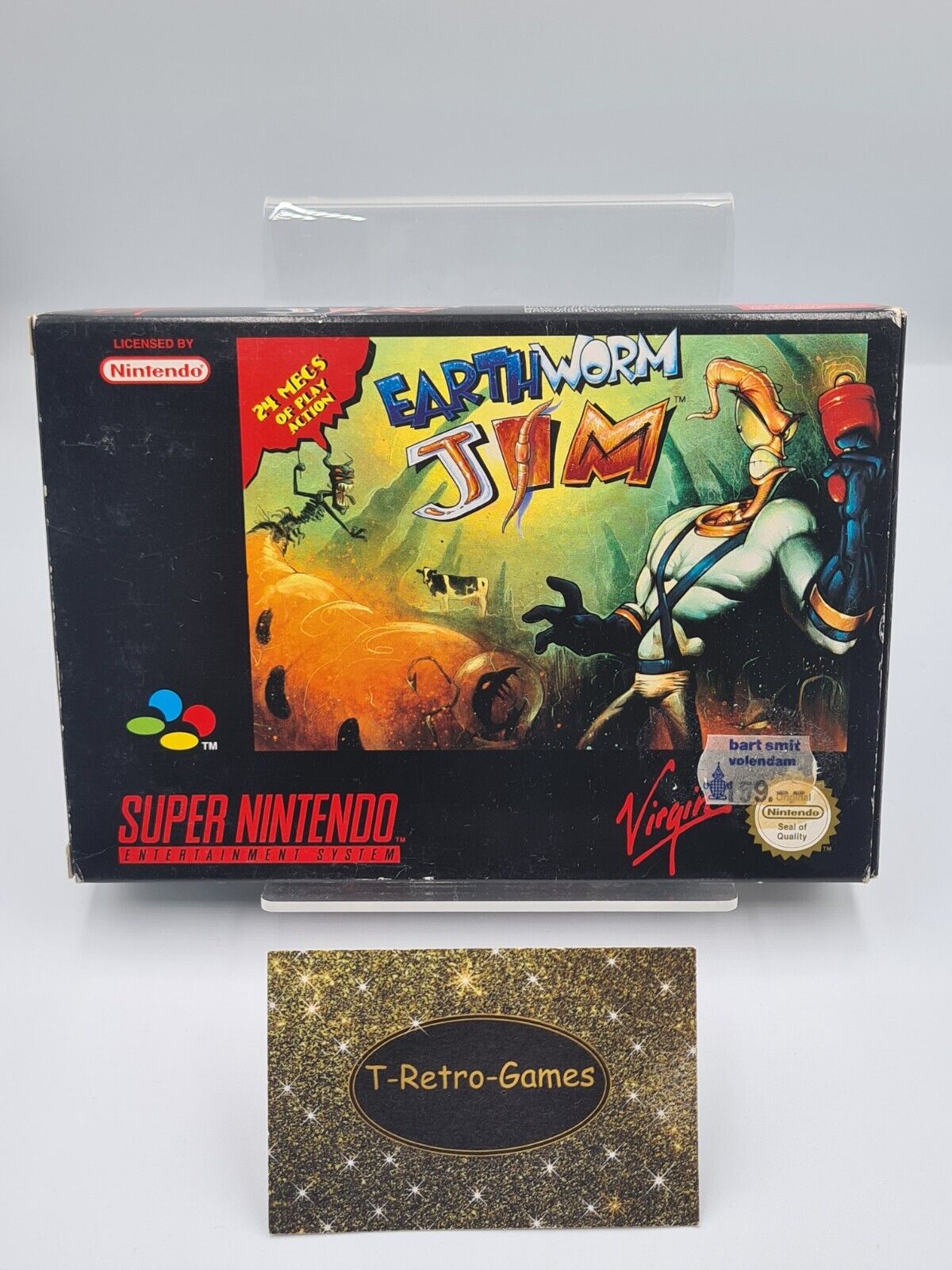 SNES Super Nintendo Earthworm Jim mit OVP und Anleitung EUR - T-Retro-Games 
