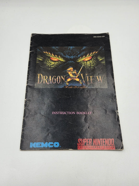 SNES Super Nintendo Dragon View  Spielanleitung Instruction Booklet NTSC-USA