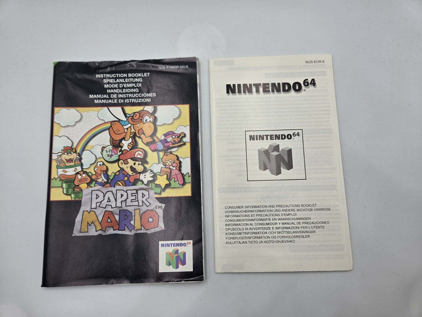 N64 Nintendo 64 Paper Mario mit OVP und Anleitung EUR