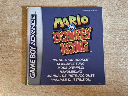 Nintendo Game Boy Advance Mario vs. Donkey Kong Spielanleitung EUR