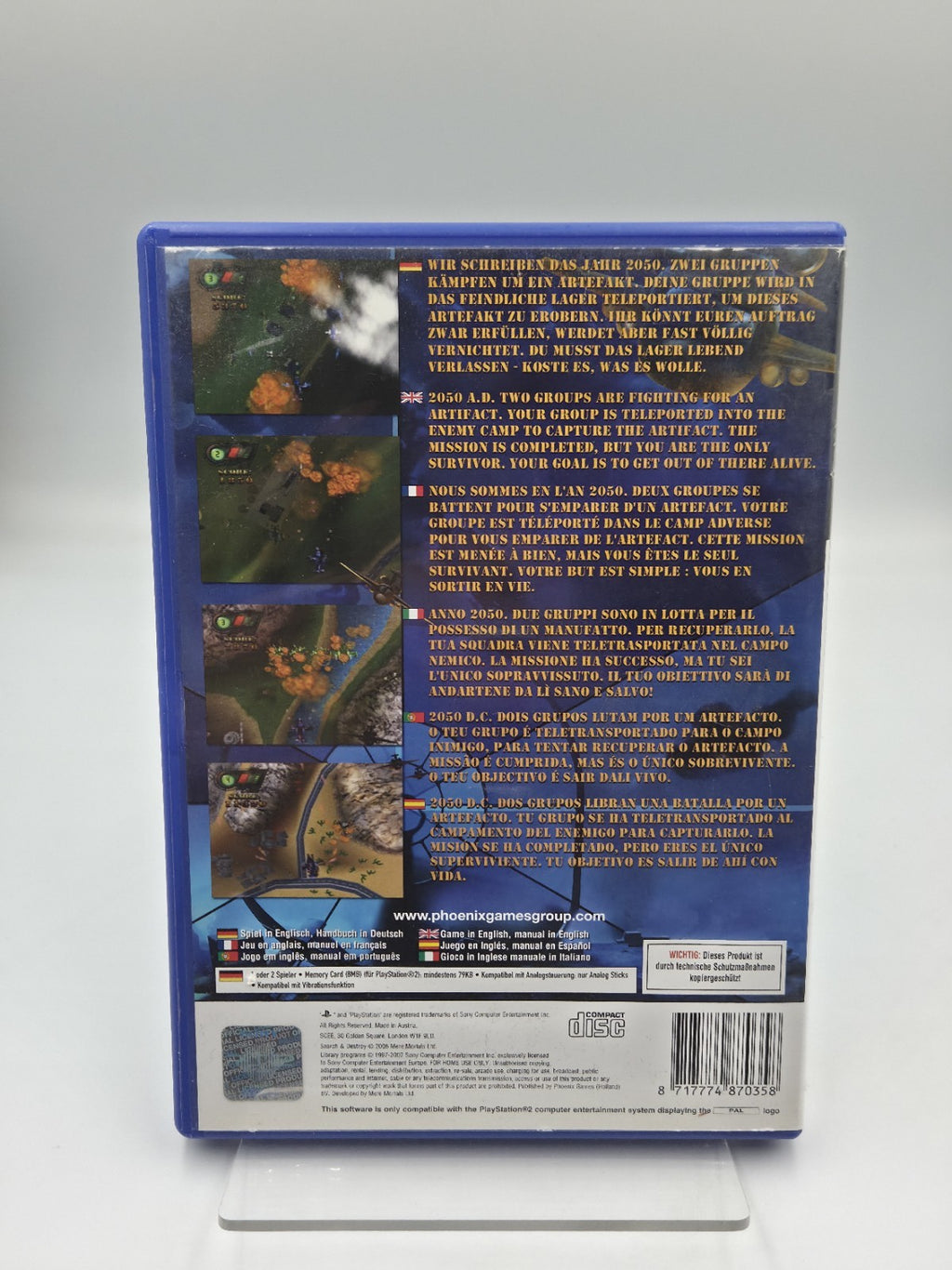 PS2 Playstation 2 Spiel Search & Destroy mit OVP und Anleitung Multilingual