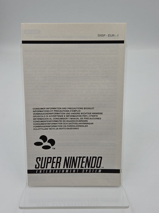 Super Nintendo Consumer Information Spielanleitung Instruction Booklet EUR-1