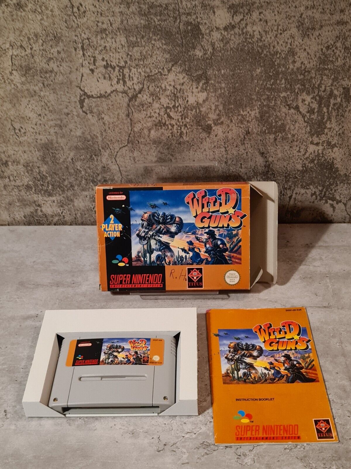 SNES Super Nintendo Wild Guns mit OVP und Anleitung EUR - T-Retro-Games 