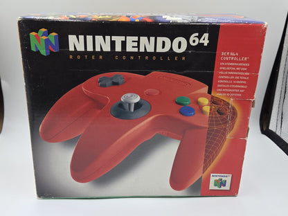 N64 Nintendo 64 Controller Joystick Rot Red OVP EUR