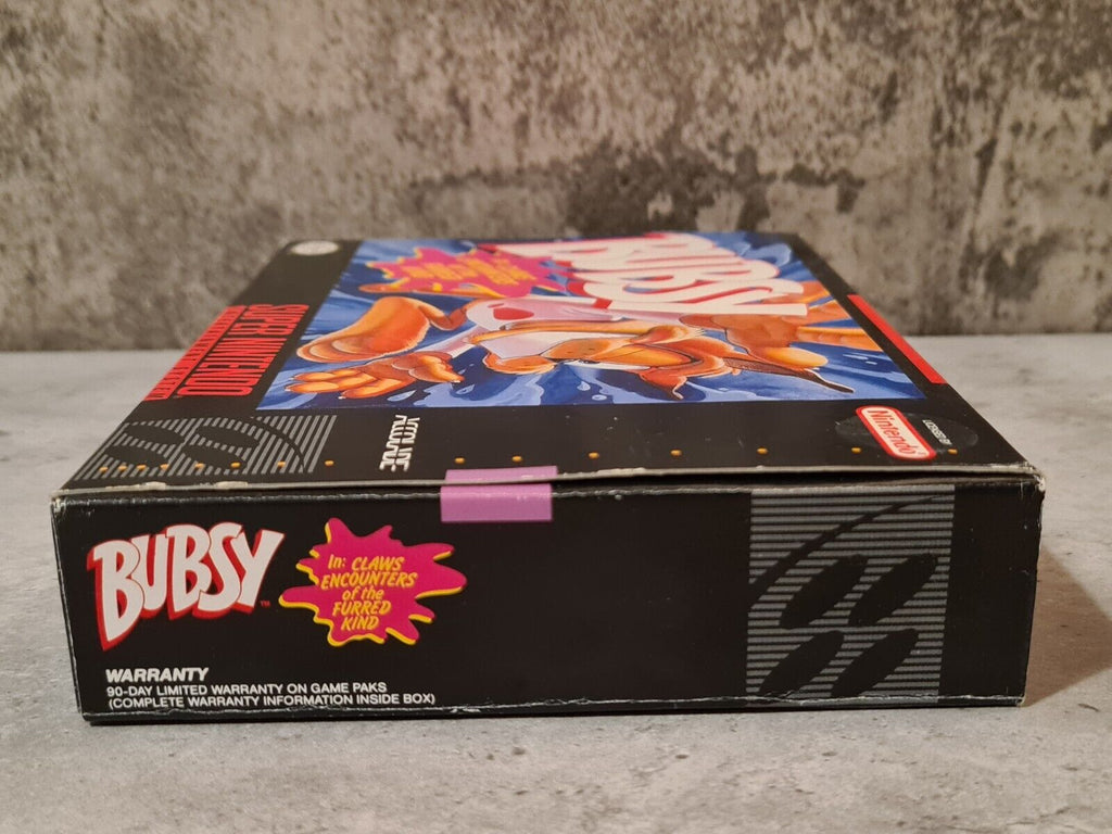 SNES Super Nintendo Bubsy mit OVP und Anleitung NTSC-USA - T-Retro-Games 