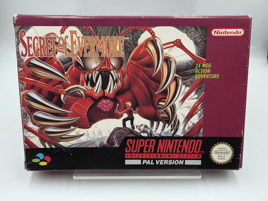 SNES Super Nintendo Secret of Evermore mit OVP und Anleitung + Poster UKV