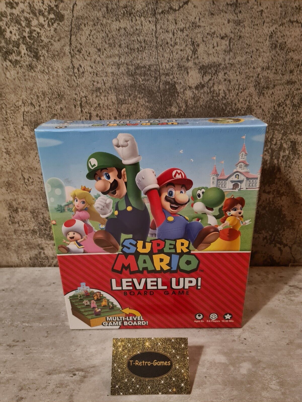 Super Mario Level UP! Board Game Sealed Neu New USAOPOLY - T-Retro-Games 