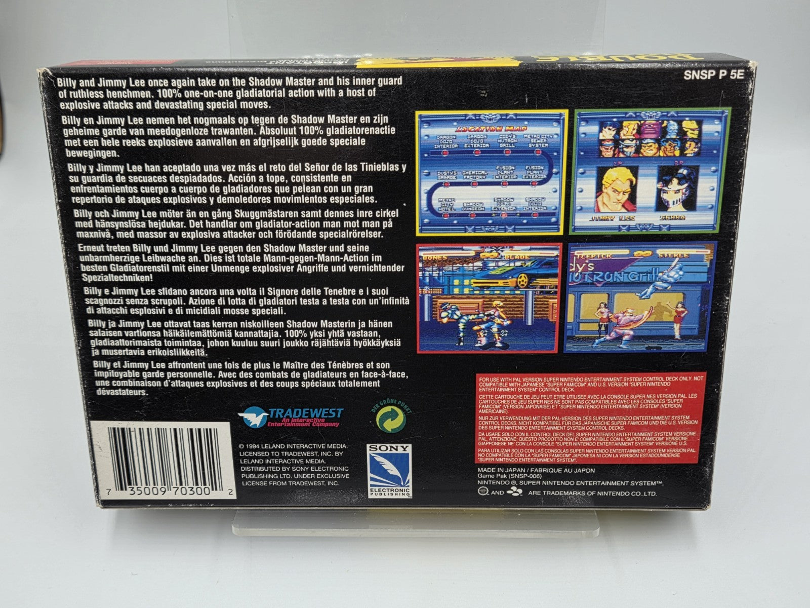 SNES Super Nintendo Double Dragon V The Shadow Falls mit OVP und Anleitung EUR