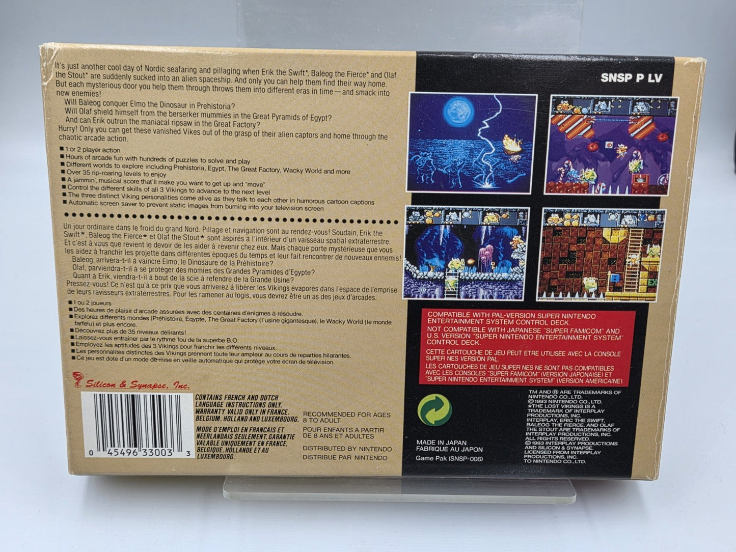 SNES Super Nintendo The Lost Vikings mit OVP und Anleitung FAH/SFRA