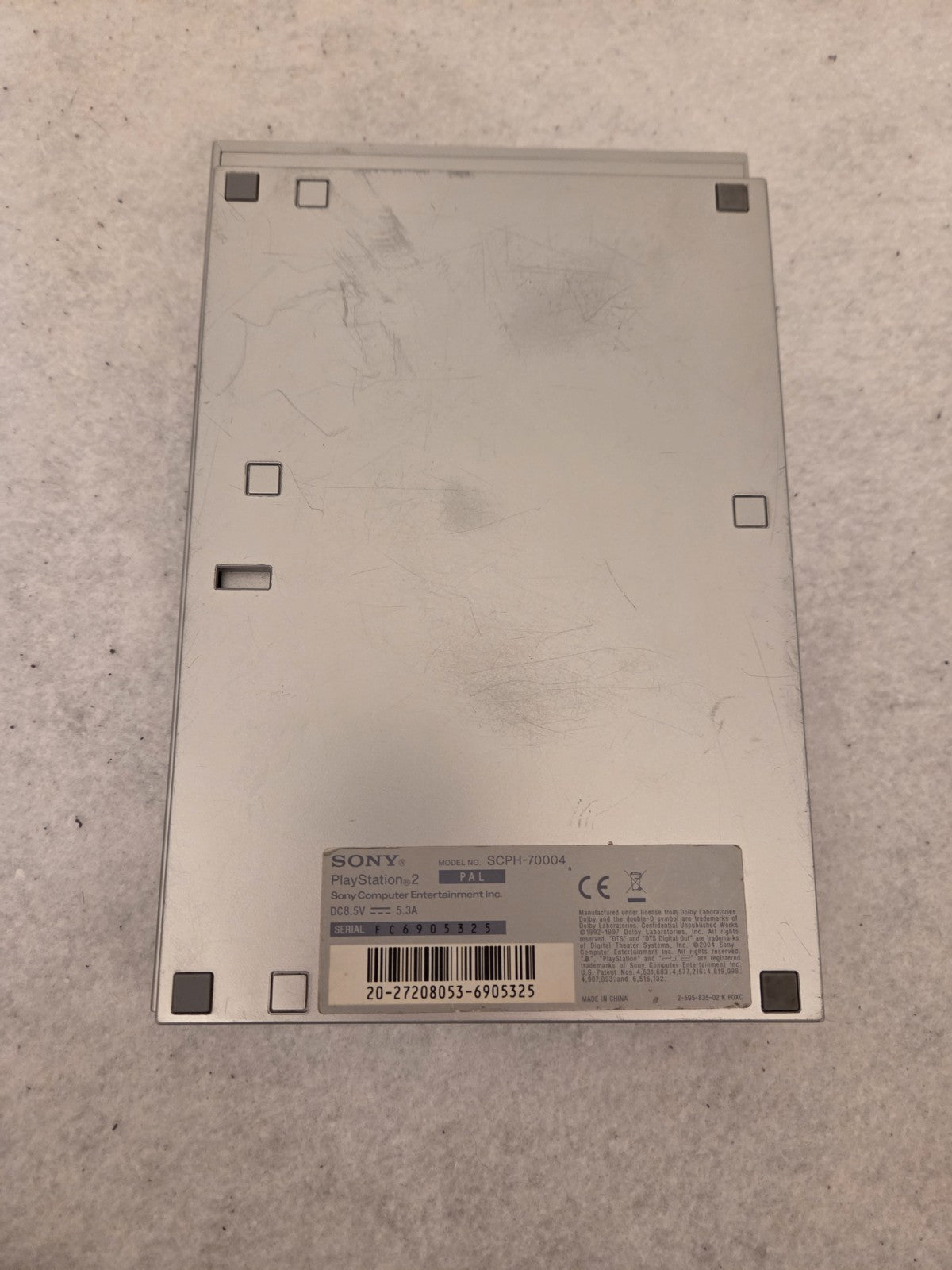 PS2 Playstation 2 Slim Konsole Console mit Controller + Kabeln Silber Silver