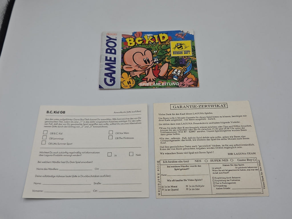 Nintendo Game Boy Classic Spiel B.C. Kid mit OVP und Anleitung NOE