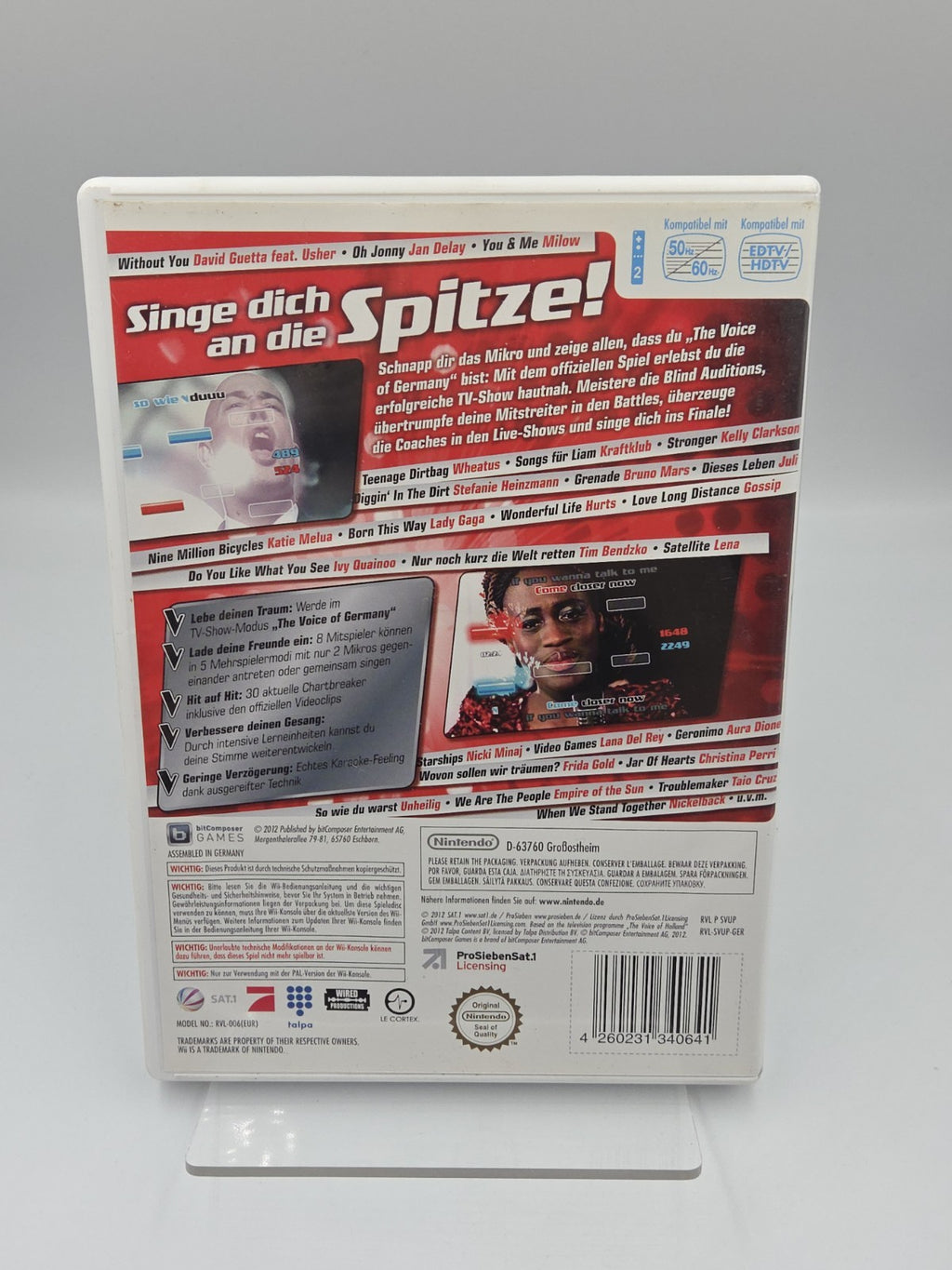 Nintendo Wii Spiel The Voice of Germany mit OVP und Anleitung GER