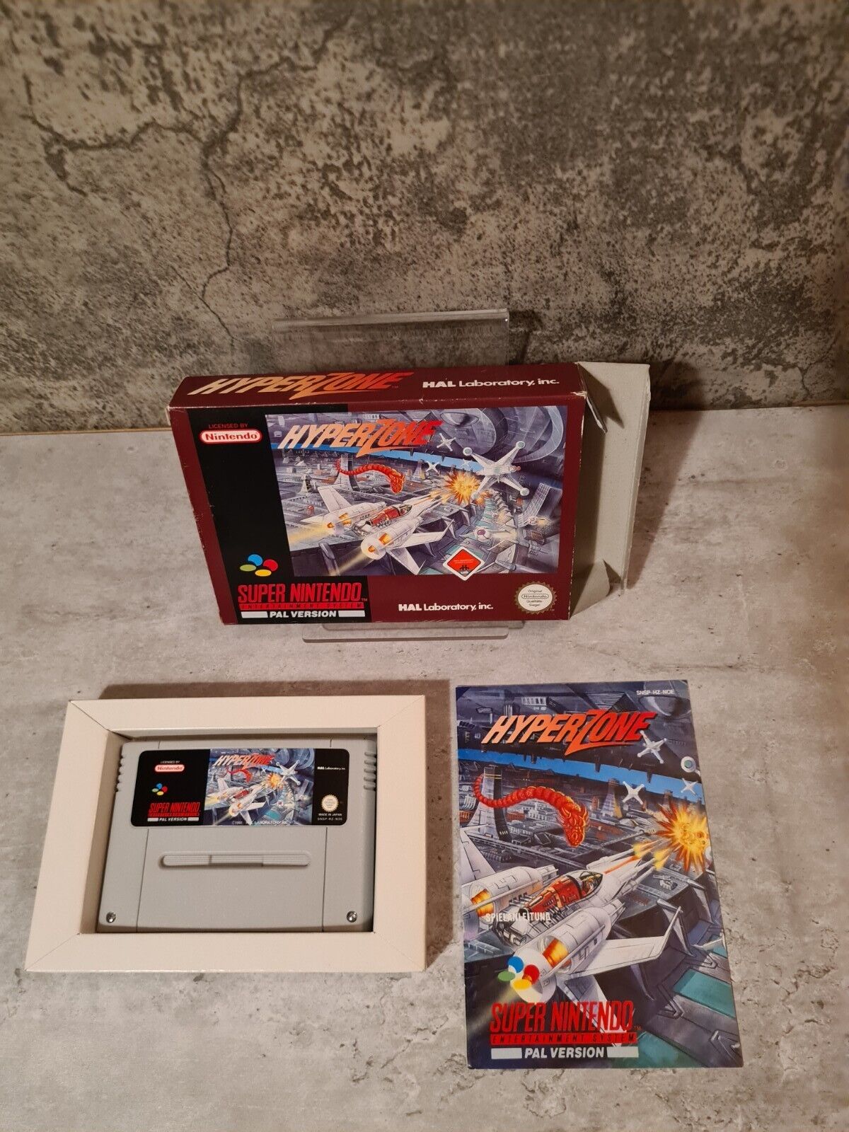 SNES Super Nintendo HyperZone mit OVP und Anleitung NOE - T-Retro-Games 