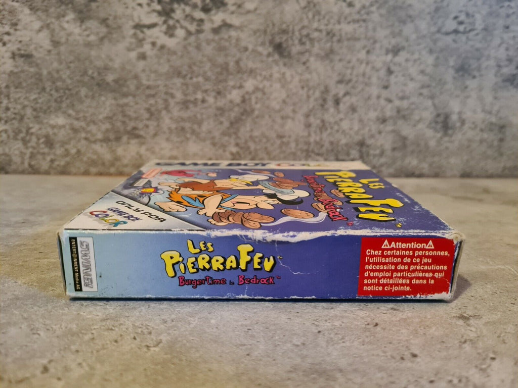 Nintendo Game Boy Color Les Pierrafeu Burgertime mit OVP und Anleitung FRA - T-Retro-Games 