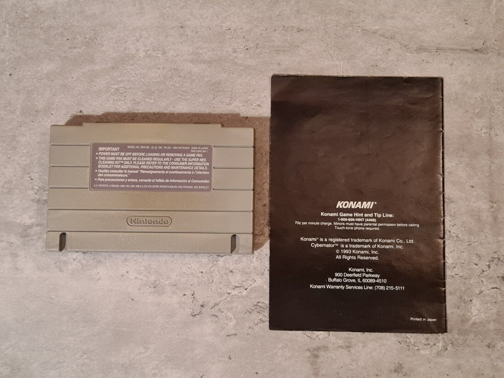 SNES Super Nintendo Cybernator mit OVP und Anleitung NTSC-USA - T-Retro-Games 